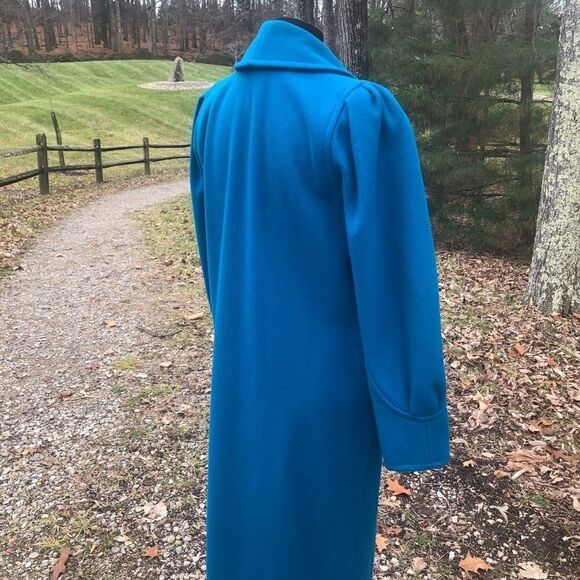 Vintage Ashley Scott Size 6 100% Wool Aqua Coat!! - Picture 9 of 16